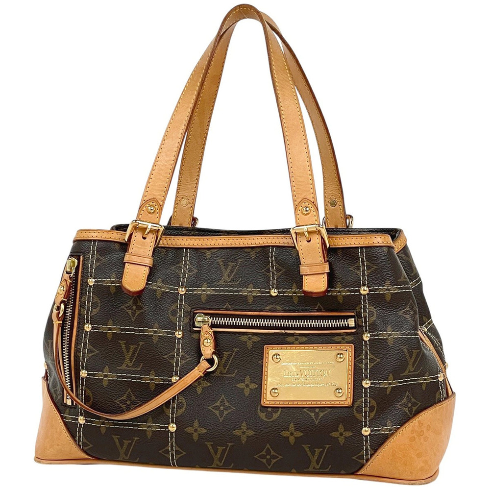 Louis Vuitton Rivet Shoulder Bag Handbag Monogram Brown